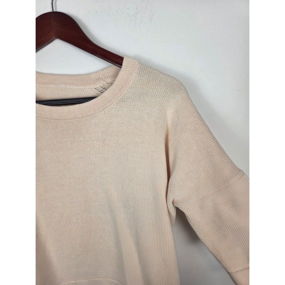Lululemon Bhakti Reality Women's Cropped Sweater Top - Knit 3/4 Sleeve Yoga - Picture 4 of 5